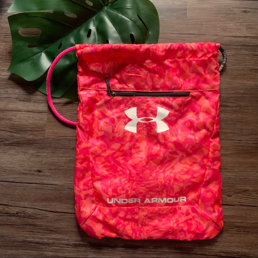 NWOT Pink tropical print Under Armour Sack Pack